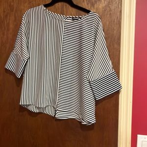 Black and white striped top